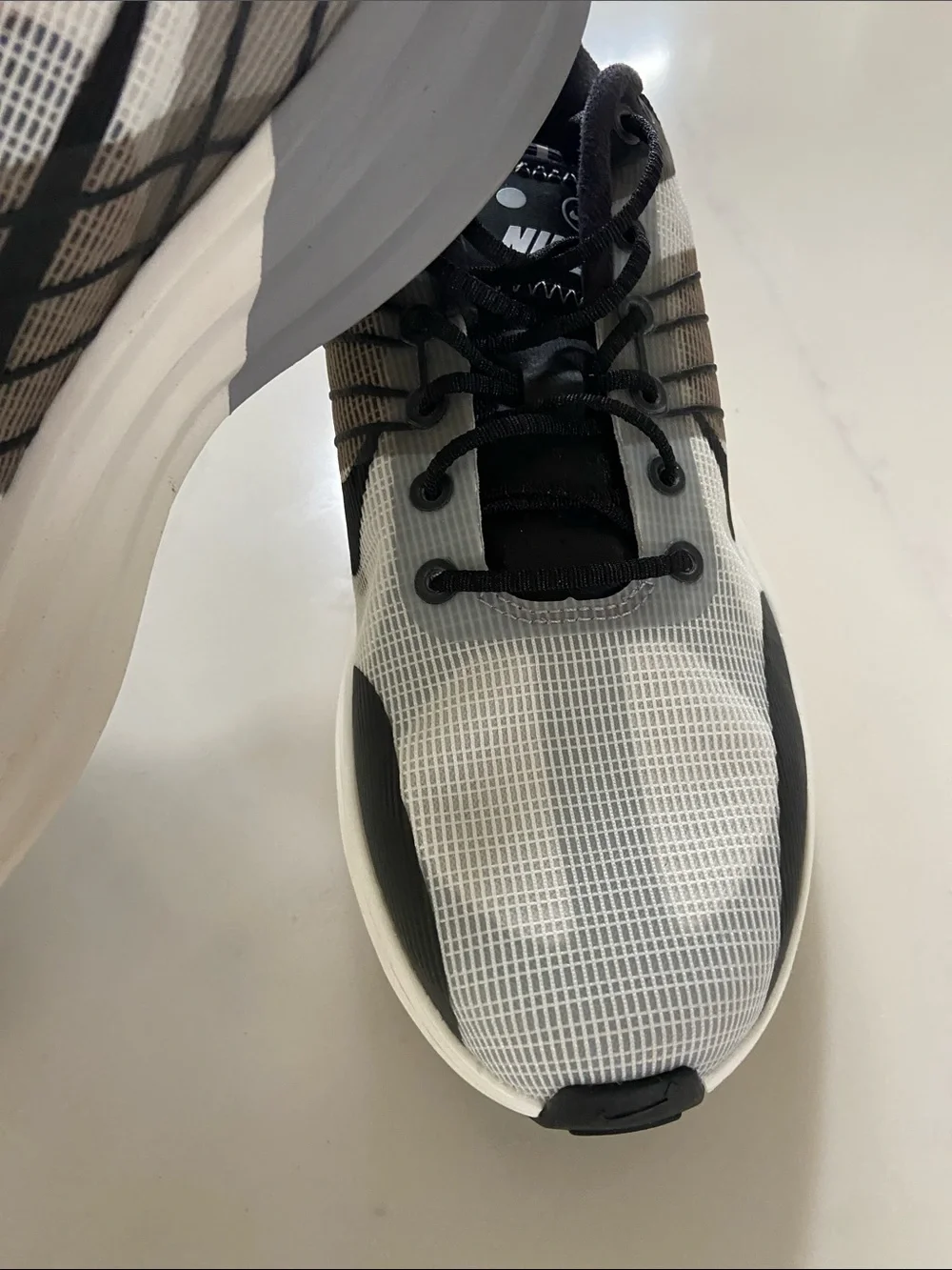 Nike Men’s Black, White and Gray Athletic Running Shoes - Picture 3 of 16